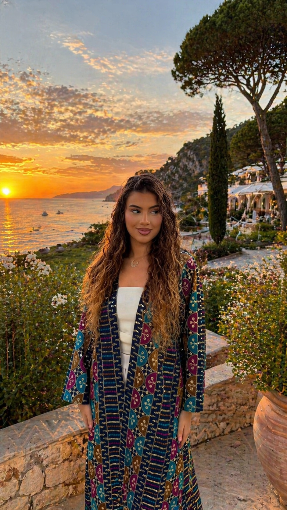 Bleu Pailleté  - KIMONO LAYANA